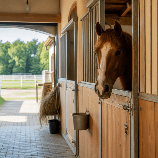 Titelbild: Reitstallplatz mit Reitplatz